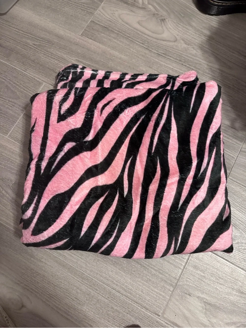 Pink and Black Zebra Print Throw and Satin Leopard Print Body Pillow Case Cover